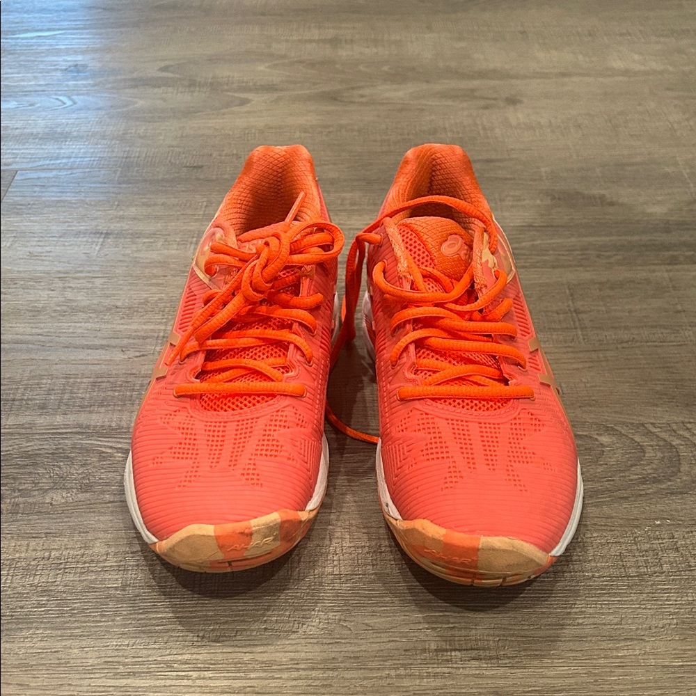 Asics Pink and  Orange Running Shoes